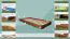 Lit à roulettes / deuxième couchette pour lit - bois de pin massif, couleur noisette 003- Dimensions 18,50 x 198 x 95 cm (H x L x P)
