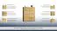 Commode / Sideboard Jussara 01, Couleur : Nature, Chêne partiellement massif - 150 x 124 x 42 cm (H x L x P)