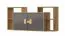 Chambre de jeunes - Armoire suspendue Garian 12, Couleur : Chêne / Gris - Dimensions : 53 x 120 x 32 cm (H x L x P)