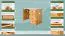 Bureau en pin massif bois massif, couleur aulne, Junco 191 - Dimensions : 75 x 100 x 55 cm (H x L x P)