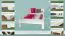 Lit enfant ou adolescent en pin massif blanc | 140 x 200 cm | Inclus sommier | Design moderne | Hauteur 77 cm