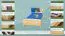 Lit enfant/junior en pin massif naturel 80 | 90 x 200 cm | Design moderne | Avec sommier