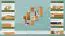 Étagère à suspendre / étagère murale en pin massif couleurs aulne Junco 289 - 66 x 88 x 20 cm (H x L x P)