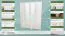 Armoire en pin massif blanc Junco 01 - Dimensions 195 x 162 x 59 cm