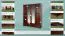 Armoire en pin massif noyer massif Junco 02 - Dimensions : 195 x 162 x 60 cm (H x L x P)