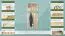 Penderie murale en pin massif naturel Junco 341 | 150 x 60 x 33 cm | 5 crochets & 1 tablette