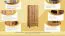 Armoire à portes battantes / Penderie Wooden Nature 129 Chêne massif - 180 x 90 x 40 cm (h x l x p)