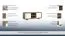 Meuble TV Brisen 03, Couleur : Marron / Blanc brillant - 59 x 134 x 40 cm (H x L x P)