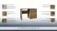 Bureau Selun 11, Couleur : Chêne brun foncé - 75 x 120 x 53 cm (h x l x p)