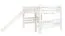 Lit mezzanine blanc avec toboggan 120 x 200 cm | Bois massif hêtre | Transformable en lit simple | Easy Premium Line K31/n