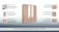 Armoire à portes battantes / armoire Sidonia 07, couleur : brun chêne - 200 x 164 x 53 cm (h x l x p)