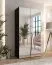 Armoire à coucher avec miroir / Couleur : Noir / Fonction soft-close / Penderie / Poignées : Or / 1 compartiment / 1 tringle à vêtements / Chants ABS / Dimensions : 100 x 52 x 202 cm