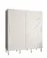 Grande armoire à portes coulissantes avec 10 compartiments Jotunheimen 31, couleur : blanc - dimensions : 208 x 180,5 x 62 cm (h x l x p), avec suffisamment d'espace de rangement