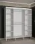 Armoire sobre à portes coulissantes avec suffisamment d'espace de rangement Jotunheimen 127, couleur : blanc - Dimensions : 208 x 180,5 x 62 cm (H x L x P)