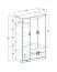 Chambre d'enfant - armoire à portes battantes / armoire Fabian 03, couleur : chêne brun clair / blanc / rose - 190 x 120 x 50 cm (H x L x P)