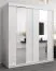 180 cm de large Armoire à portes coulissantes avec 10 casiers et 2 portes | Couleur: Blanc | Laminée Abbildung