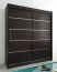 180 cm de large Armoire à portes coulissantes avec 2 portes | 10 casiers | 2 tringles à vêtements | Couleur: Noir Abbildung