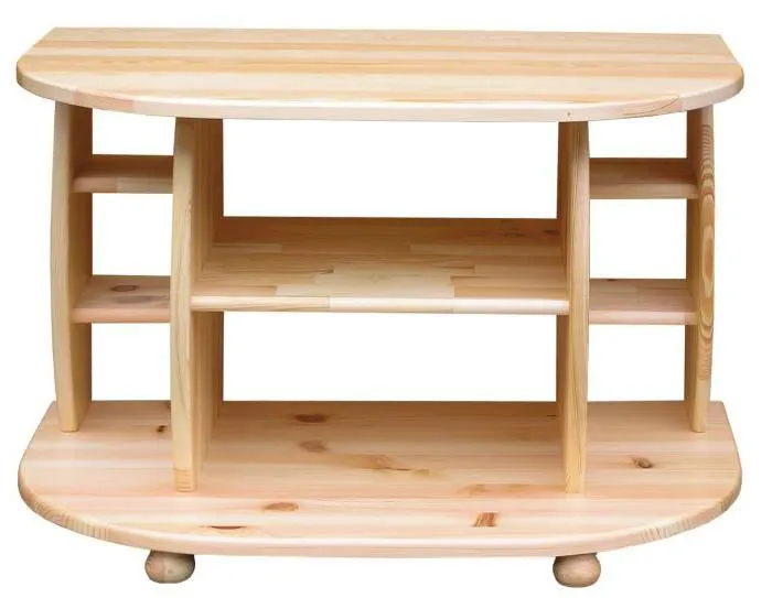 Élément-TV Bois massif Couleur: Naturel 59x80x48 cm Abbildung