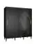 Elégante armoire à 10 compartiments Jotunheimen 128, couleur : noir - dimensions : 208 x 180,5 x 62 cm (h x l x p)