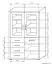 Vitrine Kerowagi 03, couleur : chêne Sonoma - Dimensions : 160 x 100 x 41 cm (H x L x P)