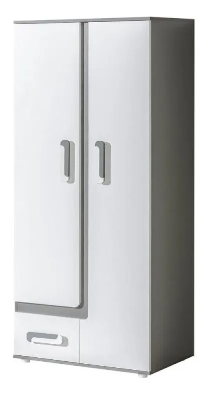 Armoire pour adolescent / Armoire, Couleur: Anthracite / Blanc - 192 x 85 x 50 cm (H x L x P) Abbildung
