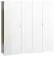 Armoire à portes battantes / armoire Minnea 08, couleur : blanc - Dimensions : 240 x 180 x 57 cm (H x L x P)