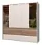 Armoire avec miroir Papauta 09, Couleur : Cachemire / Chêne foncé - Dimensions : 226 x 232 x 60 cm (h x l x p)