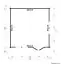Abri de jardin Schatzbichl 03 avec plancher - 70 mm Maison en madriers, Surface : 23 m², Toit en bâtière