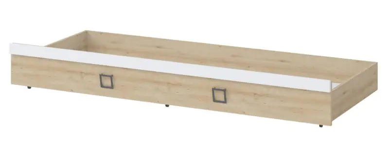 Sommier pour lit simple / lit d'appoint, couleur : hêtre / blanc - 80 x 190 cm (L x l)