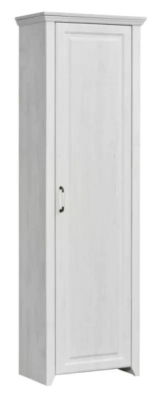 Armoire Bibaor 08, couleur : blanc chêne - 209 x 67 x 41 cm (H x L x P)