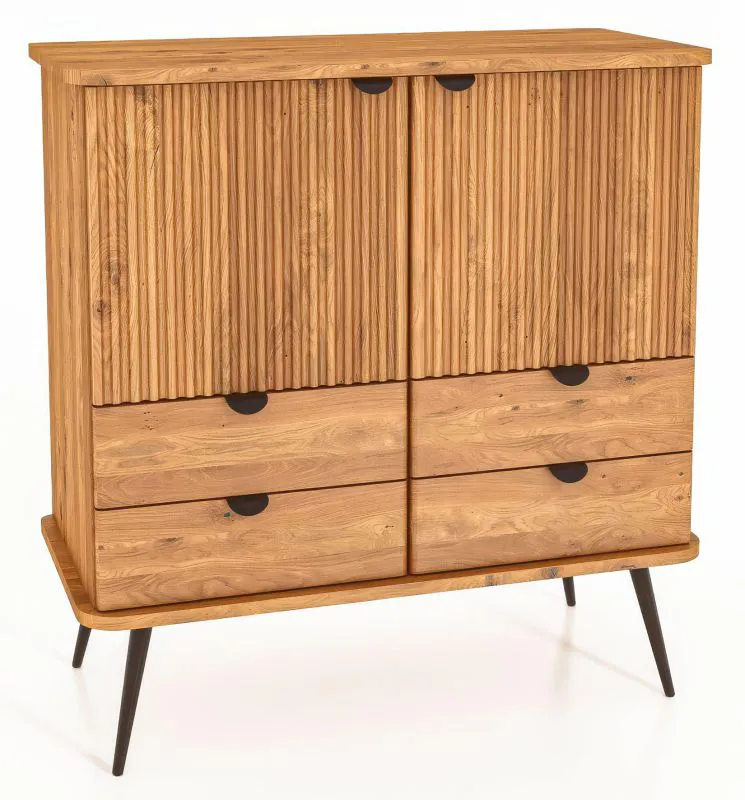 Commode Rolleston 19 en bois massif de hêtre cœur huilé | 102 x 97 x 46 cm | Design premium naturel
