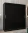 Armoire à portes coulissantes Bisaurin 4A | Noir | 200 x 180 x 62 cm | Rangement spacieux et design moderne