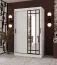 Armoire / Blanc mat / 1 porte miroir / 120 x 62 x 200 cm / 2 tringles / Détails modernes / 5 compartiments / Système de glissières fiable