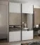 Penderie / Armoire à portes coulissantes / 245,5 x 180 x 64 cm / Fonction Soft-Close / Miroir / 2 tringles à vêtements / Couleur : Blanc / 2 portes coulissantes / 11 compartiments