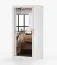 Armoire à portes coulissantes avec miroir | Blanc | Biokovo 01 | 200 x 100 x 64 cm | 2 portes | 7 étagères | Rangement spacieux