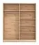 Armoire à portes coulissantes Kule 01 | Chêne Artisan | 1 penderie, 6 compartiments | 210 x 179 x 62,5 cm