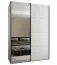 Penderie / Armoire à portes coulissantes / 11 compartiments / Couleur : blanc / 245,5 x 180 x 64 cm / 2 tringles à vêtements / 2 portes coulissantes / Miroir / Soft-Close