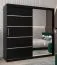 2 mètres de large Armoire avec 2 portes | Couleur: Noir Abbildung