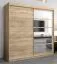 200 cm de large Armoire à portes coulissantes avec 2 portes | 10 casiers | 2 tringles à vêtements | Couleur: Chêne Sonoma  Abbildung