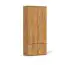 Armoire à portes battantes / Penderie Wooden Nature Premium Kapiti 13, chêne sauvage massif huilé - Dimensions : 206 x 90 x 53 cm (H x L x P)