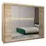 Armoire à portes coulissantes / Penderie avec miroir Tomlis 06B, Couleur : Chêne de Sonoma - Dimensions : 200 x 250 x 62 cm (H x L x P)