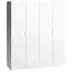 Armoire à portes battantes / armoire Minnea 08, couleur : blanc - Dimensions : 240 x 180 x 57 cm (H x L x P)