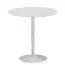 Table de salle à manger ronde, Couleur : Blanc - dimensions : 75 x 75 cm (l x p)