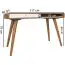 Table de travail design en bois massif de Sheesham, Couleur : Sheesham / Blanc - Dimensions : 75 x 60 x 117 cm (H x L x P), Fait main