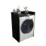 Habillage de machine à laver Karwendel 02, Couleur : Noir - dimensions : 97,5 x 64 x 50 cm (h x l x p)