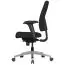 Chaise de bureau ergonomique Apolo 62, Couleur : Noir / Chrome, avec dureté d'assise réglable