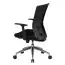 Chaise de bureau ergonomique Apolo 63, Couleur : Noir / Chrome, avec dossier respirant