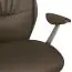 Chaise de bureau XXL Apolo 25, Couleur : Brun / Chrome, avec dossier et assise larges