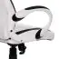 Chaise gaming / Chaise de bureau avec revêtement respirant Apolo 37, Couleur : Blanc / Noir, mécanisme de bascule verrouillable