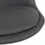 Chaise à coque avec roulettes Apolo 113, Couleur : Noir / Chrome, avec revêtement doux & confortable
